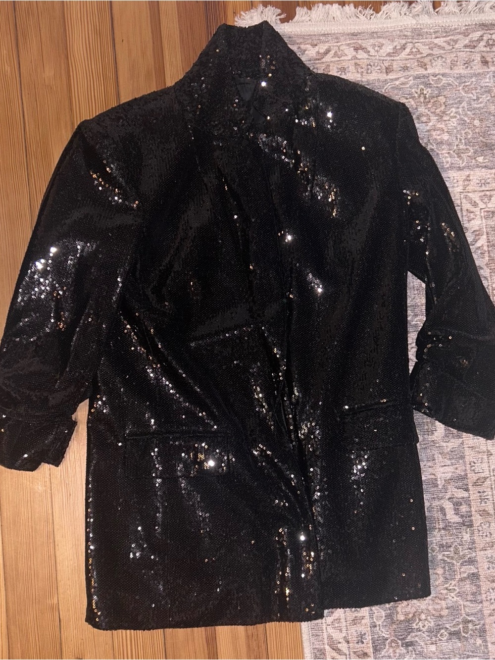 H&M Black Sequin Blazer Jacket